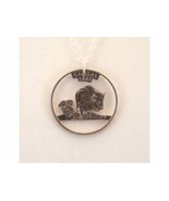 Kansas Hand Cut-Out Coin Necklace State Quarter 18 inch Chain - £18.71 GBP