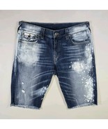Vintage True Religion Jean Shorts Men&#39;s 38x13 Ricky Distressed Flap Pock... - $1,116.48 MXN