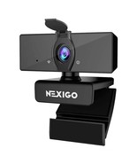 1080P Business Webcam, Dual Microphone &amp; Privacy Cover, Usb Fhd Web Comp... - £58.20 GBP