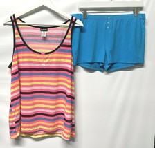 Joe Boxer Stripes 2 PC Set Shorts Tank Top Beach, Lounge, Sleep NEW XL - £14.68 GBP