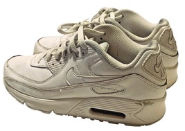 Nike Air Max 90 LTR Leather GS Triple White CD6864-100 Size 7Y Low Top - $22.54