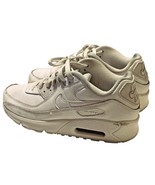 Nike Air Max 90 LTR Leather GS Triple White CD6864-100 Size 7Y Low Top - $22.54
