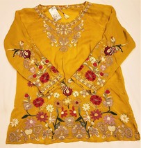 Johnny Was Embroidered Tunic/Dress Sz-M Golden Road - £151.51 GBP