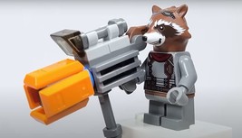 NEW Lego Marvel Guardians Rocket Racoon Minifigure &amp; Tool Box/Big Gun Mini Set - £11.38 GBP