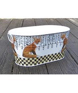 Handmade decoupaged Metal Planter/Flower basket covered in Winter Scene Paper - $47.95