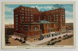 Hotel Majestic Philadelphia,PA Pennsylvania Old Cars Vintage Postcard - £12.18 GBP