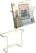 Vinyl Lp Record Storage Holders And Album Display Racks In A Modern Brass-Plated - £35.95 GBP