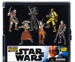 Star Wars Clone Wars Bounty Hunter Enamel Pin set Entertainment Earth Exclusive - £11.19 GBP