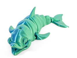 Jumbo Friendly Fidget Dolphin | Flexible Articulating 3d Printed Companion - £6.33 GBP