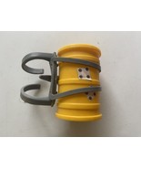 1989 TMNT Sewer Army Tube Yellow Barrel Drum Harness Part Piece - £4.65 GBP