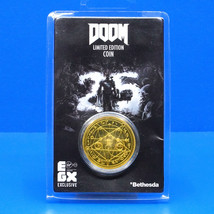 Doom Eternal 25th Anniversary Limited Edition GOLD Coin Token + Case Numbered - £71.37 GBP