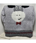 Dog Sweater Moose Gray with Bow Tie Medium - £8.59 GBP