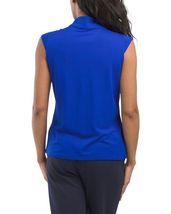 NWT STELLA PARKER ULTRAMARINE Royal Blue Sleeveless Mock Golf Shirt  L & XL image 2