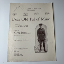 Dear Old Pal of Mine WWI VTG Sheet Music Canadian Contingent Large Format 1918 - £8.59 GBP