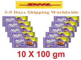 10 X Milka Hazelnut Chocolate Bars 1 Kg Of Chocolate 2.2 Ib. Fast Shipping - £55.62 GBP