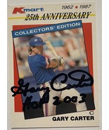 Gary Carter (d. 2012) Autographed 1987 Topps Kmart Baseball Card - New Y... - $760.27 MXN