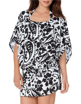  NEW  Anne Cole Black White Antigua Caftan Swimwear Cover Up size S/M - £27.68 GBP