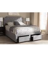 Rockford Gray Fabric Upholstered Queen Storage Bed - €487,11 EUR Rockford Gray Fabric Upholstered Queen Storage Bed - €487,11 EUR