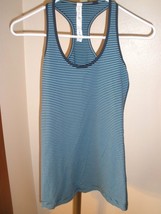 WOMEN&#39;S LULULEMON ATHLETICA BLUE STRIPED INKWELLL RACERBACK TANK SIZE 4 T3 - £31.60 GBP