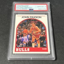 1989-90 NBA Hoops #89 John Paxson Signed Card AUTO Grade 10 PSA Slabbed Bulls - £79.08 GBP