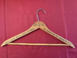 Vintage Klein &amp; Leonard Mens Clothing Brooklyn, NY Wood Hanger Haberdashery - £14.15 GBP