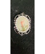 Ladies Vintage Flower Brooch &quot;Silver Tone&quot; Pretty - £11.87 GBP