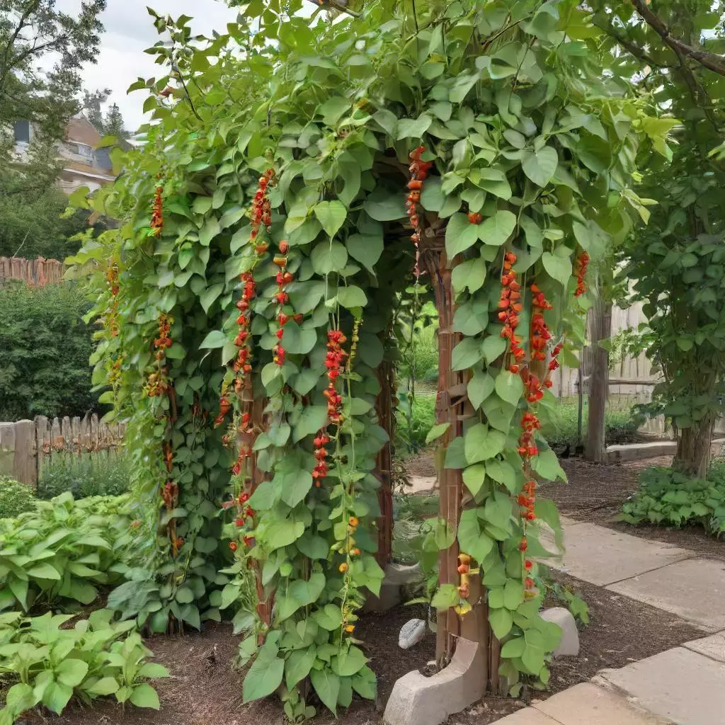 AW 10 Seeds Bean Pole Beans Scarlet Runner Organic Non Gmo Herb Easy To Grow - £7.68 GBP