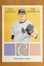 2010 Topps National Chicle NCR-JC Joba Chamberlain Game Worn Pants Baseball Card - £5.00 GBP