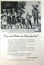 Vintage Print Ad 1956 Roy Rodgers Frontiers TV Show Roy Dale Parents Family - £6.98 GBP