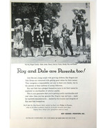 Vintage Print Ad 1956 Roy Rodgers Frontiers TV Show Roy Dale Parents Family - £7.06 GBP