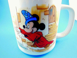 Disney Fantasia Mug Cup Mickey Mouse &amp; Dancing Brooms Vintage Japan - £10.90 GBP