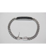 Fine Designer EFFY 925  Sterling Silver Black Spinel Curb Link ID Bracel... - $1,016.01 CAD