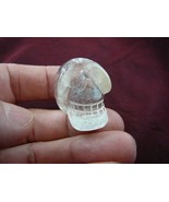 (HH103-E) clear white HUMAN SKULL QUARTZ CRYSTAL GEM skulls Brazil stone... - $31.37 CAD