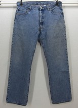 LEVI&#39;S CLASSIC ORIGINAL 501 STRAIGHT LEG 100% COTTON BLUE JEANS MEN&#39;S W3... - $24.17