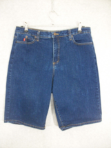 NYDJ Womens Denim Jean Bermuda Shorts High Rise Size 14 Dark Wash USA Tu... - $14.45