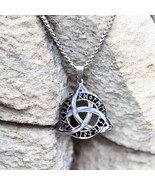 Viking Knot Pendant with Runes – Handcrafted Nordic Necklace | Unique Je... - $422.44 MXN