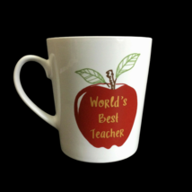Gift For Teacher Large Ceramic Coffee Mug 21 oz Apple Design Tea Cup - $28.21