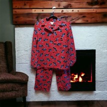 Nordstrom Red Scotty Scottish Terrier Dog Flannel Pajamas PJs Set Womens... - £25.32 GBP
