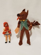 Vintage BAPS Little Red Riding Hood &amp; Big Bad Wolf Dolls Made In Germany READ - $74.25