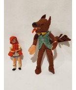 Vintage BAPS Little Red Riding Hood &amp; Big Bad Wolf Dolls Made In Germany... - £58.42 GBP