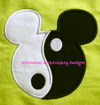 Mickey Yin Yang Applique Machine Embroidery Design - £3.19 GBP