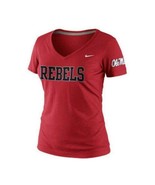 Nike Women&#39;s Mississippi Ole Miss Rebels Triblend Wordmark T-shirt Red XS - £16.72 GBP