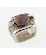 Clement Vintage Sterling Silver Wire Agate Square Ring Size 9 - $486.63 CAD