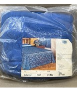 VTG Sears Quilted Bedspread Blue Twin 80”X 110” Made In USA Sutton Ensemble - €44,72 EUR
