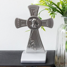 NEW &quot;Blessed in His Grace&quot; Baby Baptism Gift Cross Lamb 7.5&quot; Precious Moments - £22.37 GBP