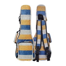 Tricolor Stripes Ukulele Case Bag For Soprano Concert Tenor Ukulele 21&#39;&#39;... - £40.12 GBP