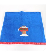 Christmas Kitchen Dish Towel Blue North Pole Embroidered Red Trim 24.75 ... - $7.85