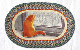 Earth Rugs OP-250 Winter Cat Oval Patch 20&quot; x 30&quot; - £38.75 GBP