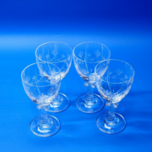 Mikasa Parthenon 6&quot; Crystal Wine Glass Goblet - Set Of 4 - Rare Etched Pattern - $27.70