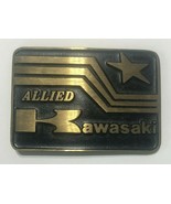 Allied Kawasaki Brass Rectangle Belt Buckle Allied Cycle Orem, Utah - $100.84 CAD